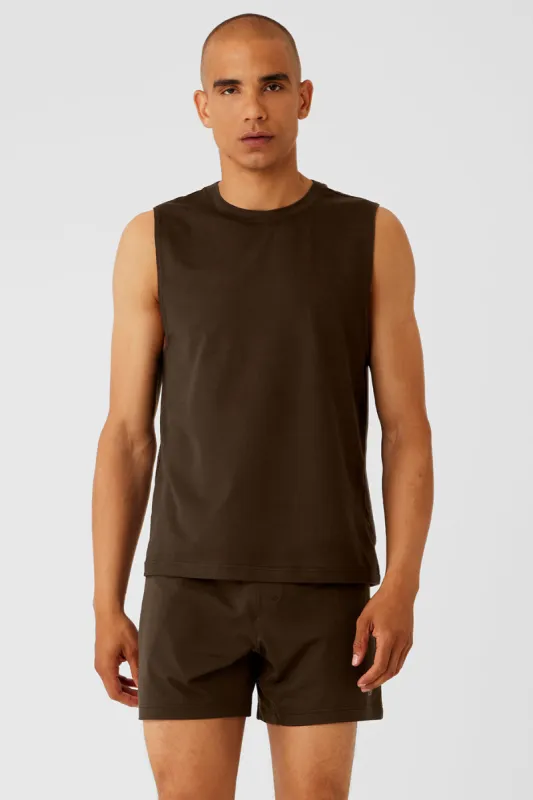 Conquer Muscle Tank - Espresso sold by Alo Yoga