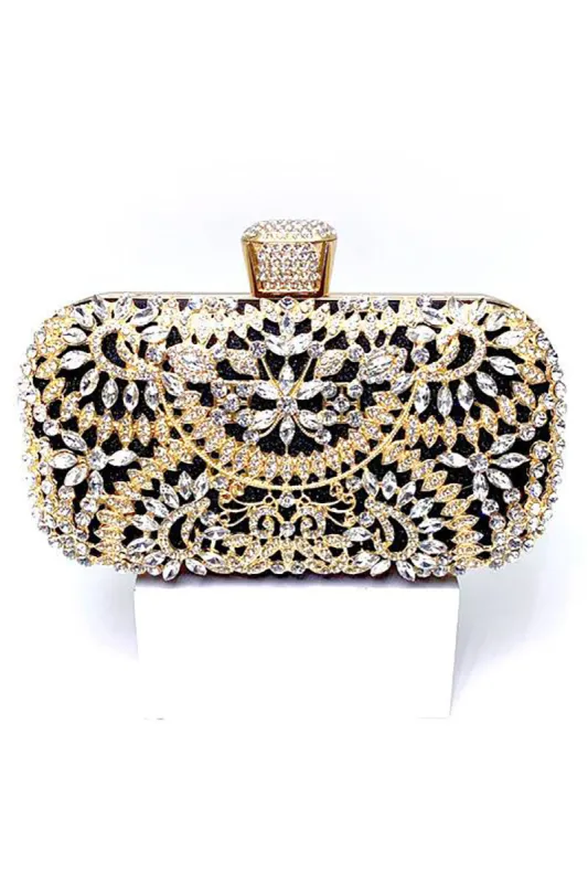 Sparkly Rhinestone Black Evening Party Handbag sold by Zapaka
