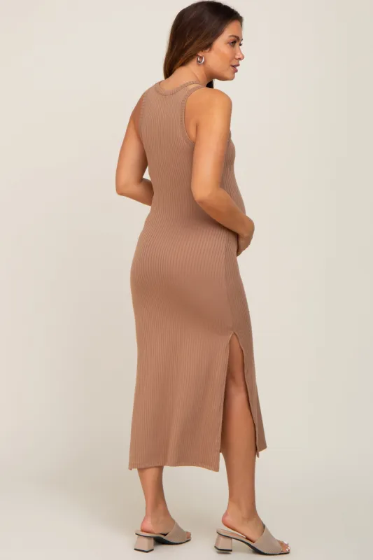 Ivory Floral Chiffon Ruffle Maternity Maxi Dress sold by Pinkblush