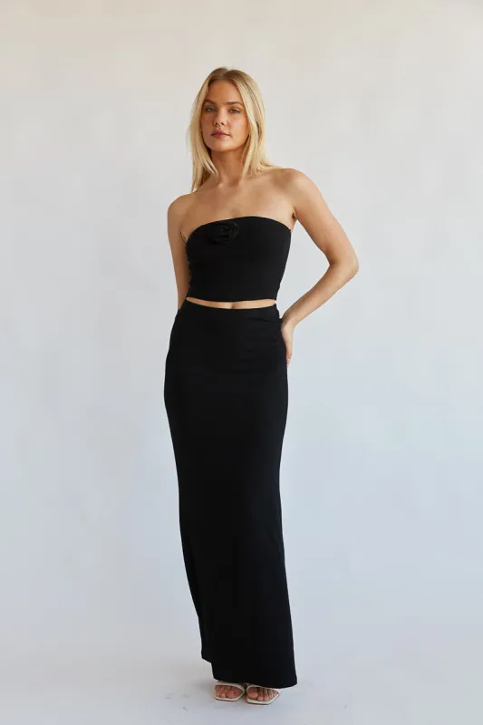 Rosalyn High-Rise Maxi Skirt sold by American Threads