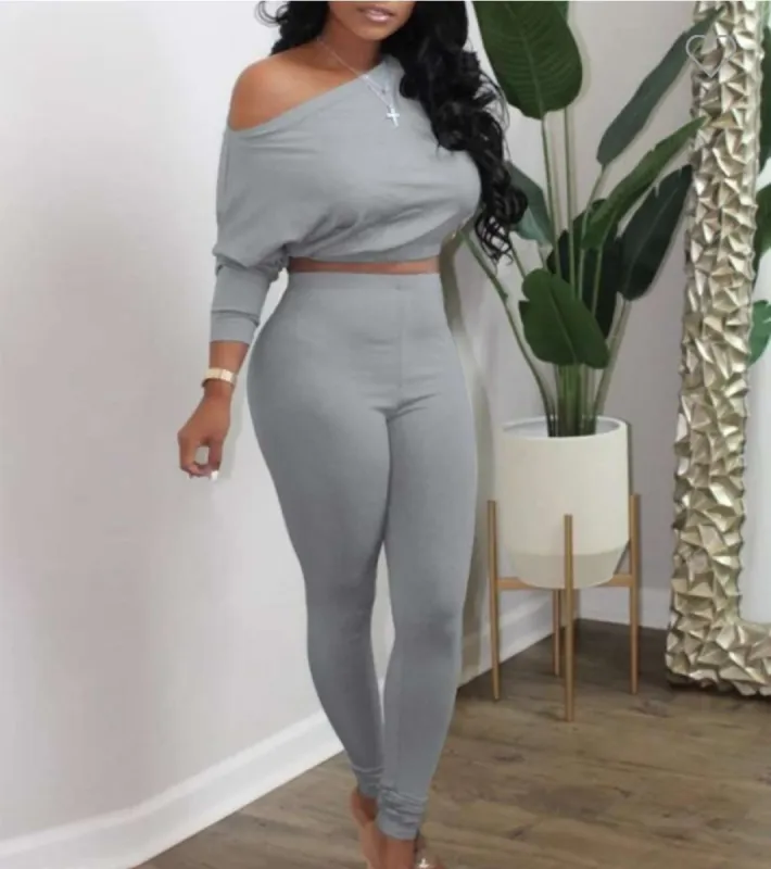 Layah 2 piece (Grey) sold by The Modish Box