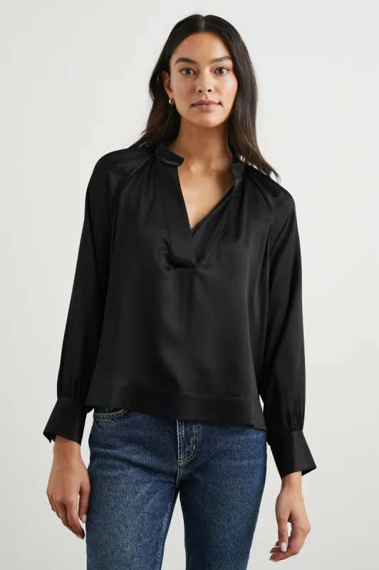 WYNNA TOP - BLACK sold by Rails