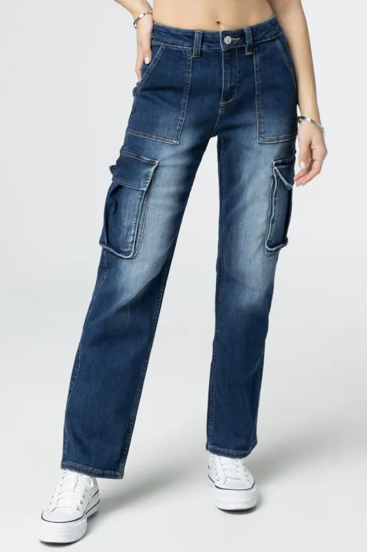 Denim Cargo Jeans sold by Miss Me