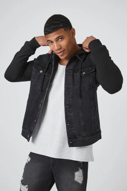 Hooded Denim Jacket sold by Urban Planet