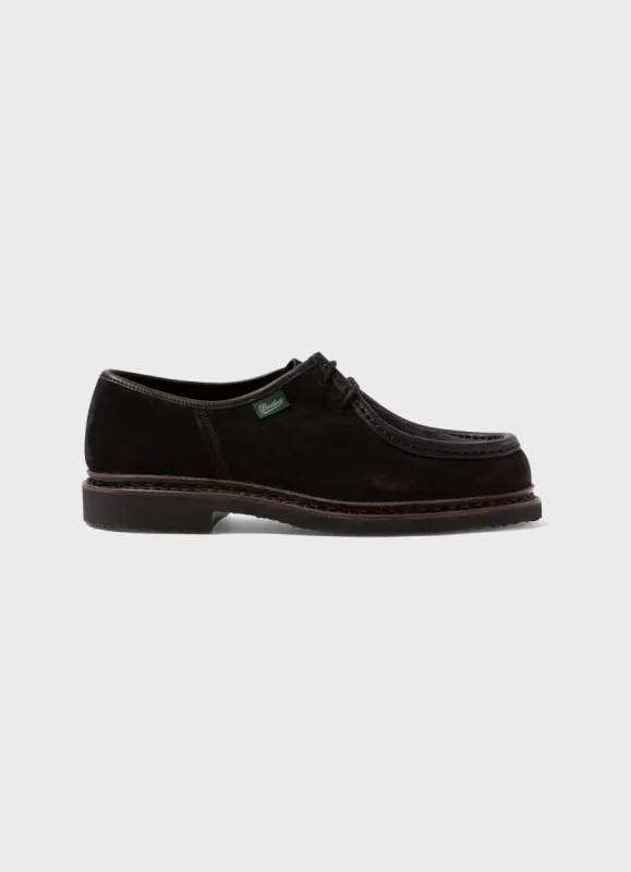 Paraboot Suede Michael Shoe in Black sold by Sunspel