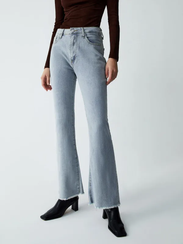 High Waist Denim Flare Jeans sold by COMMENSE