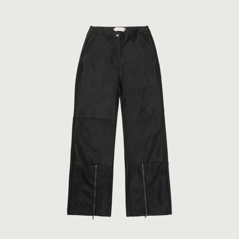 Womens Pleather Zipper Pant - Black sold by Honor the Gift