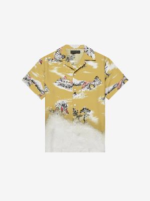 FADED ALOHA SHORT SLEEVE SHIRT - CANARY sold by AMIRI