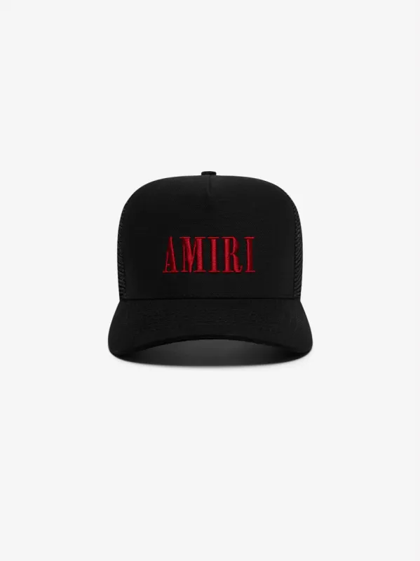 【AMIRI】AMIRI CORE LOGO TRUCKER HAT_001 AMIRI Core Logo Trucker Hat White/Lime Men's - SS23 - US