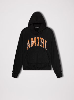 AMIRI◆Bandanaロゴパーカー AMIRI BANDANA APPLIQUE HOODIE - BLACK / ORANGE | Parallel