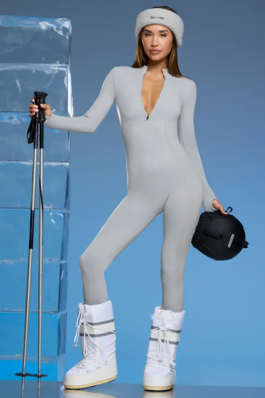 Super Sculpt Base Layer Jumpsuit in Light Grey sold by Bo + Tee