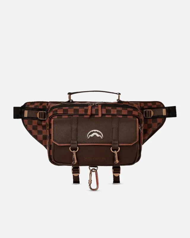 Sprayground Brown Checkered Special Ops Crossbody Bag Brown sold by Culture Kings