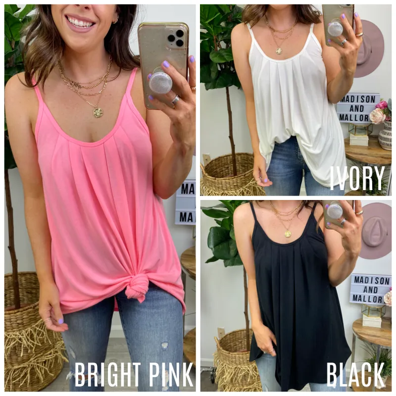 Gayle Flowy Pleated Tank Top - FINAL SALE sold by Madison + Mallory