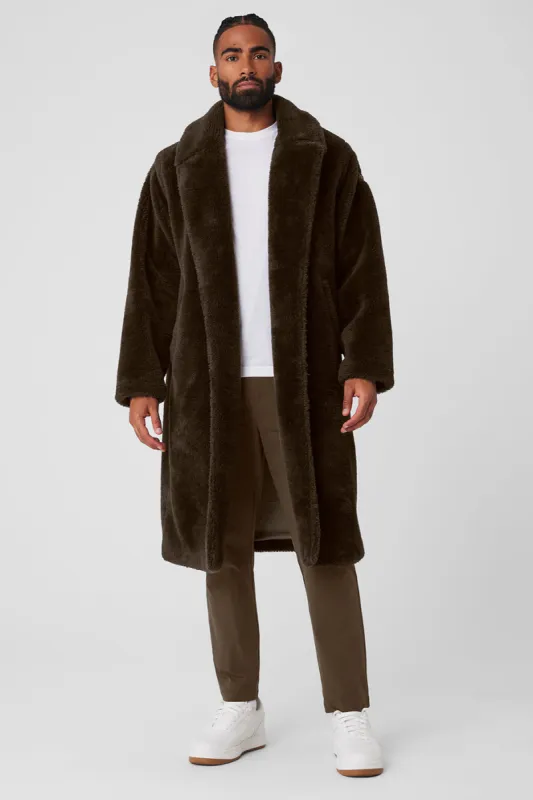 Oversized Sherpa Trench - Espresso sold by Alo Yoga