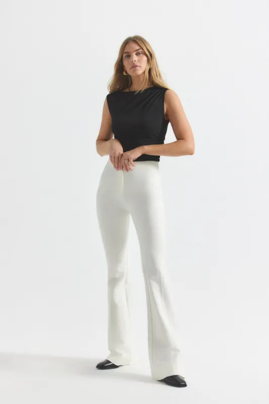 Crosby Flare Trouser - Soft White sold by Derek Lam