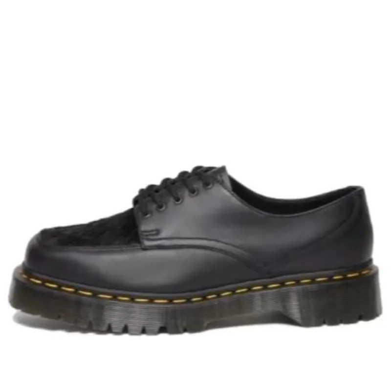 Dr. Martens 5-Eye Bex Square Toe Hair-On & Leather Shoes 'Black' 31171001 sold by KicksCrew