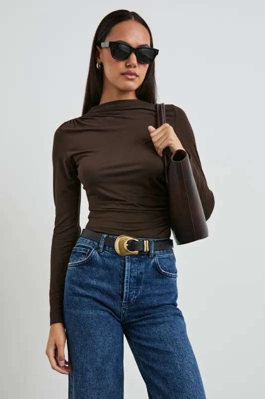 JOELLE TOP - ESPRESSO sold by Rails