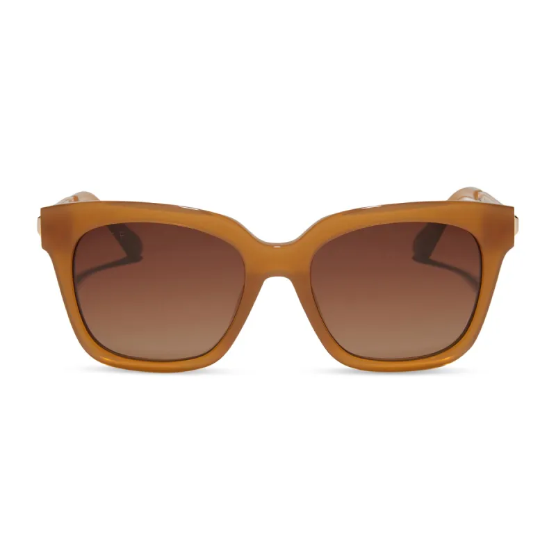 BELLA XS - SALTED CARAMEL + BROWN GRADIENT + POLARIZED SUNGLASSES sold by Diff Eyewear