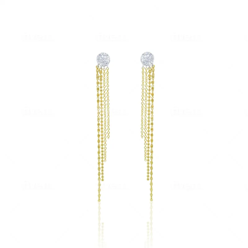 Two Tone Fringe Earrings sold by Meira T