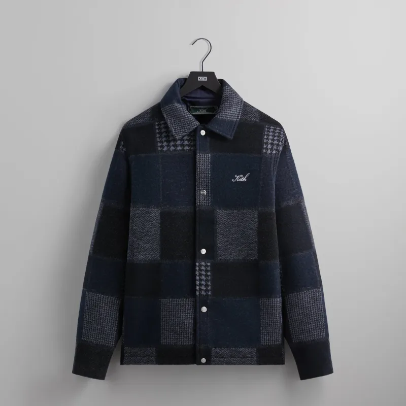 Kith パッチワーク ウールコーチジャケットノクターナル Kith Patchwork Wool Coaches Jacket - Nocturnal | Parallel