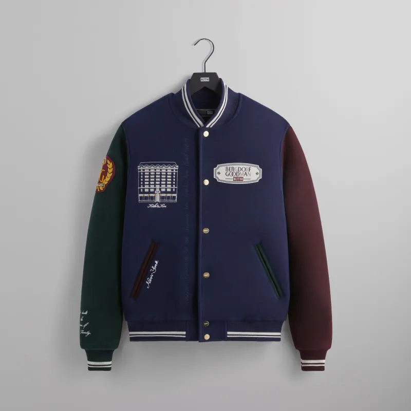 Kith for Bergdorf Goodman Varsity Jacket - Nocturnal sold by Kith