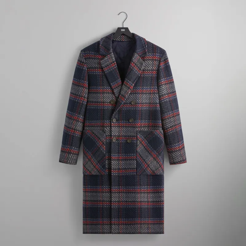 KITH Bergdorf Goodman ダブルブレストロイズコート M Kith for Bergdorf Goodman Plaid Double Breasted Royce Coat