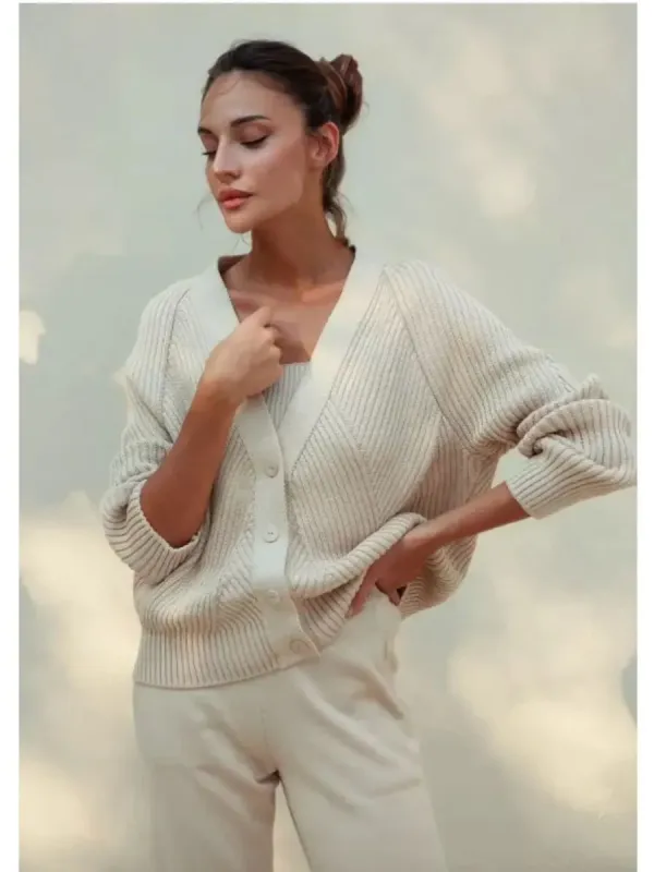 Nenya Textured Cardi - Cream sold by Boutique with Grace