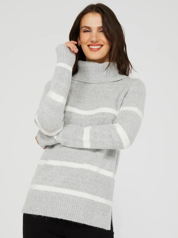 Striped Turtleneck Sweater sold by Suzy Shier