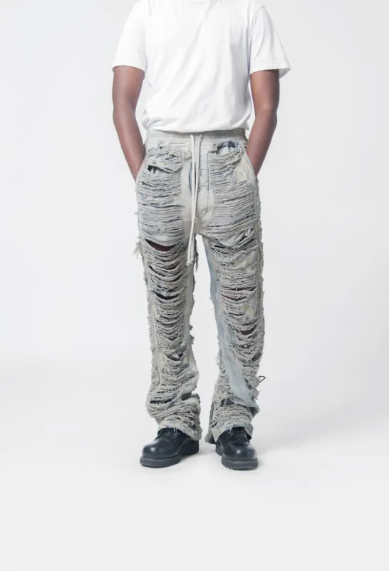 Denim Pusher Pant Mineral Pearl Shredded DU02C5393-DMPSH sold by Nomad