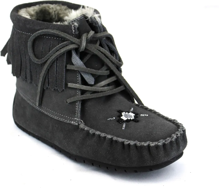 Short Lace up Charcoal Suede Boot sold by Quarks / Urban Trail