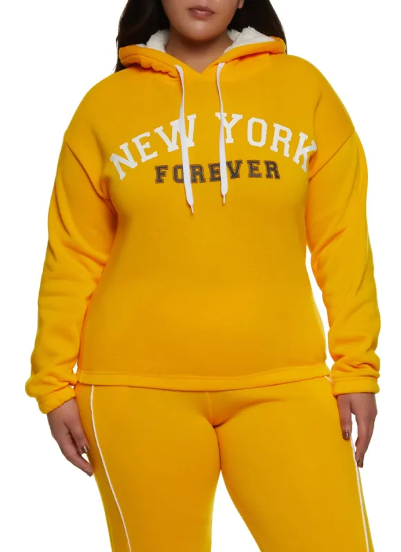 Plus Size New York Forever Hoodie sold by Rainbow
