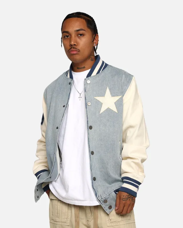 Pro Standard Dallas Cowboys Varsity Denim Jacket Denim/Linen sold by Culture Kings