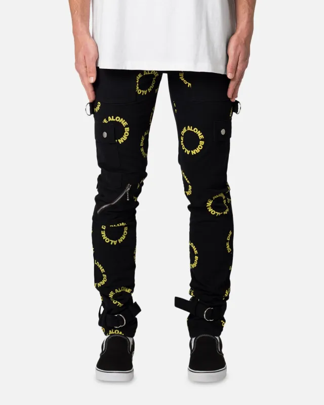MNML MNML M564 Punk Cargo Pants Black/Yellow | Parallel