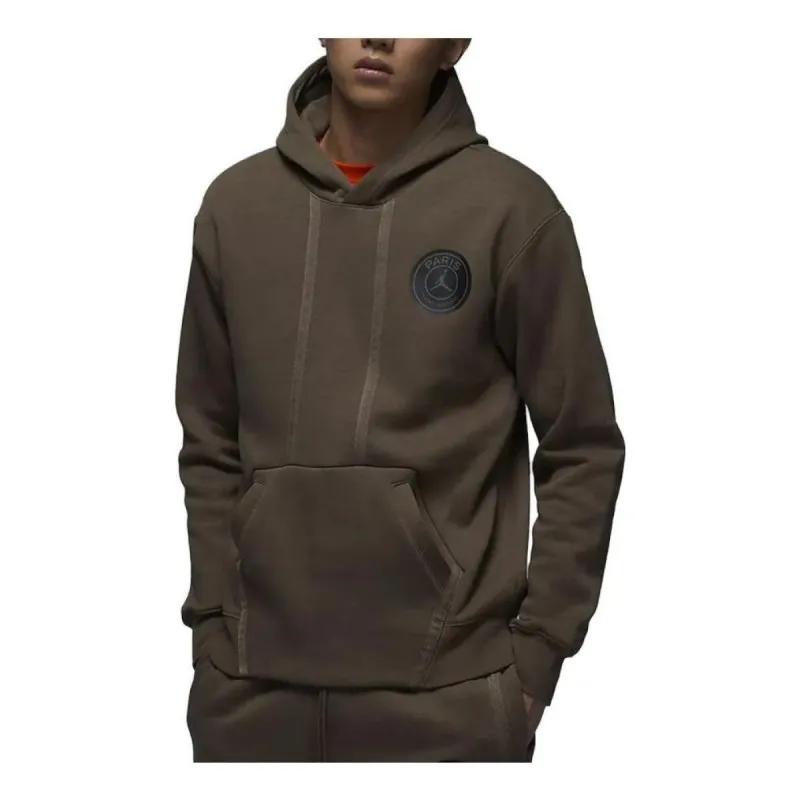 Air Jordan Paris Saint-Germain Logo Hoodie 'Brown' DZ2924-274 sold by KicksCrew