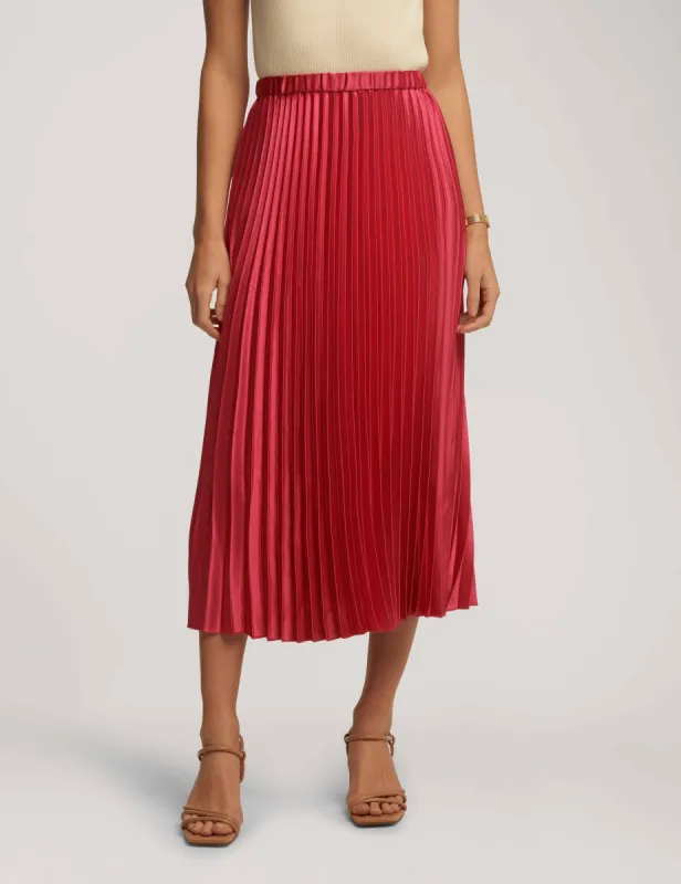 Pull On Pleated Skirt Satin Crepe- Clearance sold by Anne Klein
