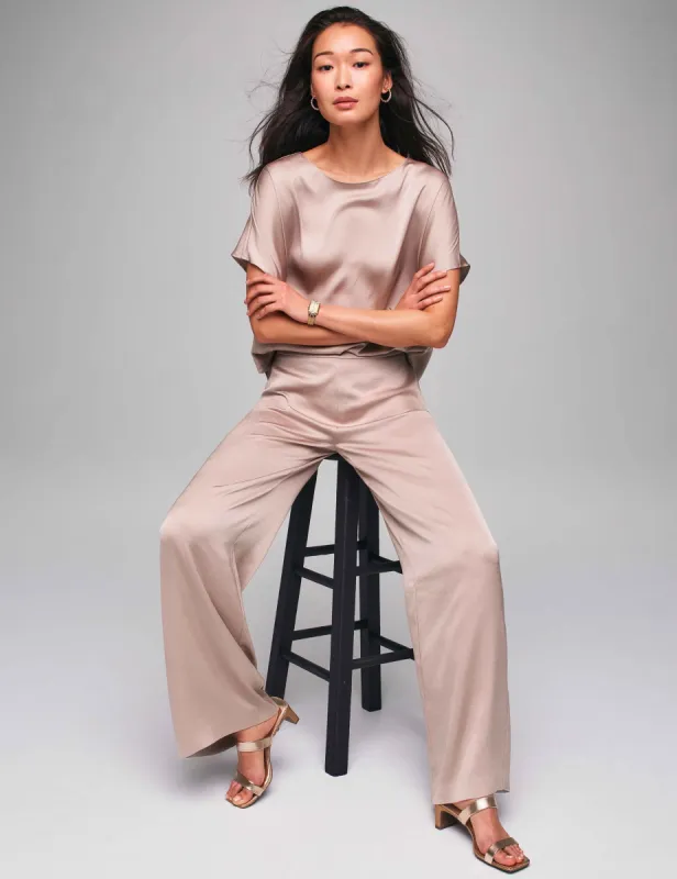 Satin Bateau Blouse- Sale sold by Anne Klein