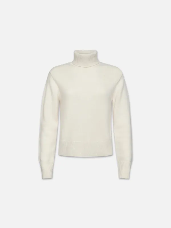 Cashmere Turtleneck Sweater -- Cream sold by Frame Denim