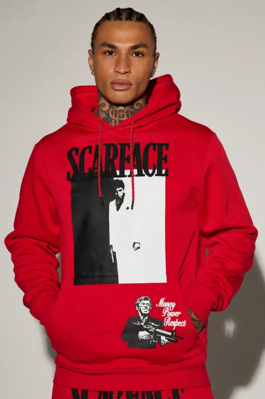 Scarface Money Power Respect Hoodie - Red | Parallel