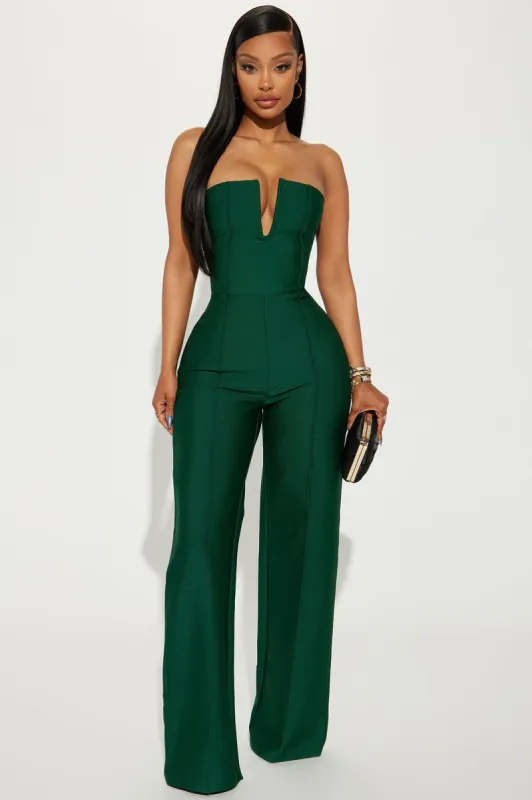 Someone To You Bandage Jumpsuit  - Hunter sold by Fashion Nova