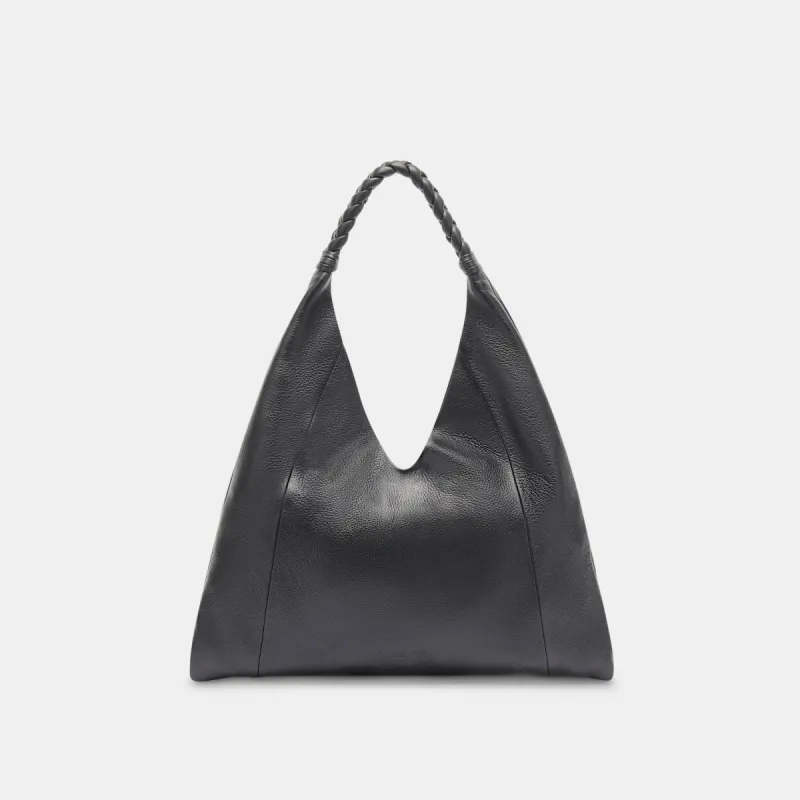 MIA TOTE BLACK LEATHER sold by Dolce Vita