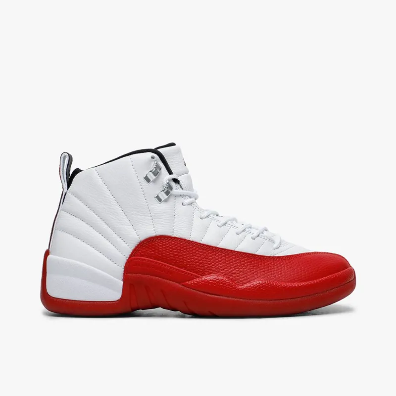 Jordan 12 Retro White / Black - Varsity Red sold by Livestock