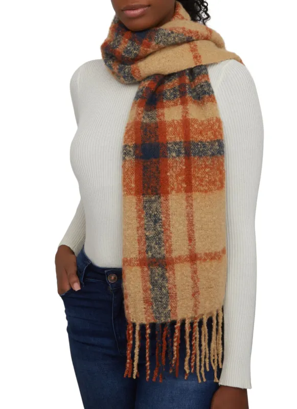 Plaid Oversize Scarf sold by Rainbow