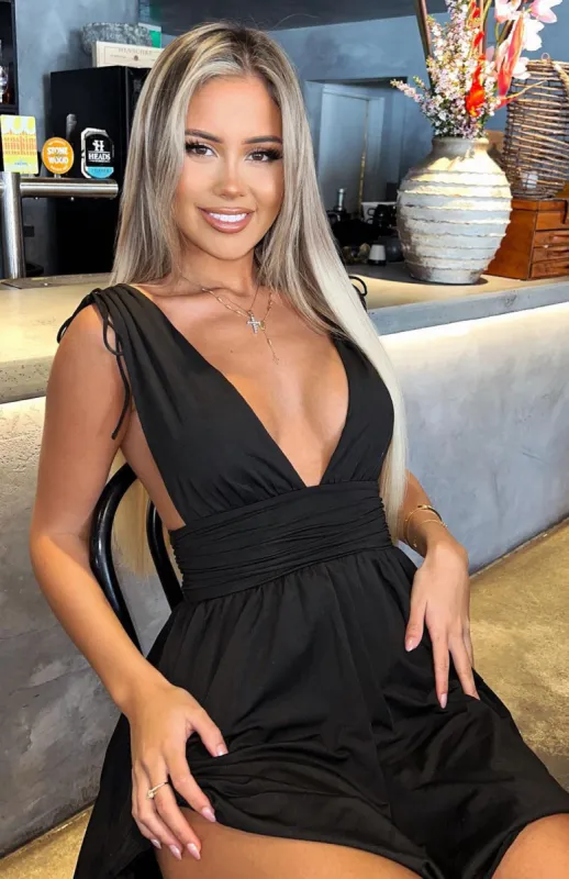 My Pleasure Mini Dress Black | Parallel