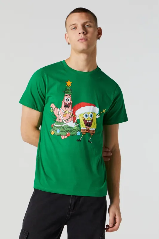 SpongeBob and Patrick Xmas Graphic T-Shirt sold by Urban Planet