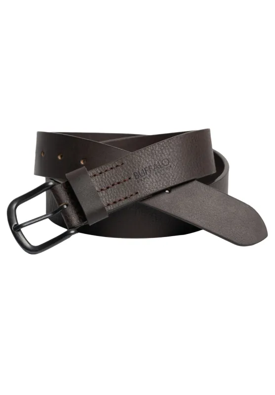 Shrunken Full Grain Brown Buffalo Leather with Blackened Finish - BB1005C13 sold by Buffalo David Bitton