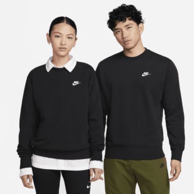 Nike Sportswear Club Men's French Terry Crew - Black sold by Nike