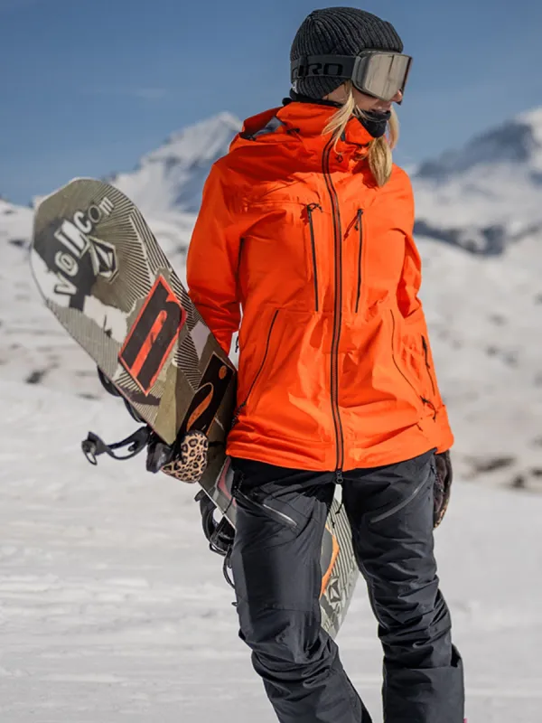 Womens Vs 3L Stretch Gore Jacket - Orange Shock (2022) sold by Volcom