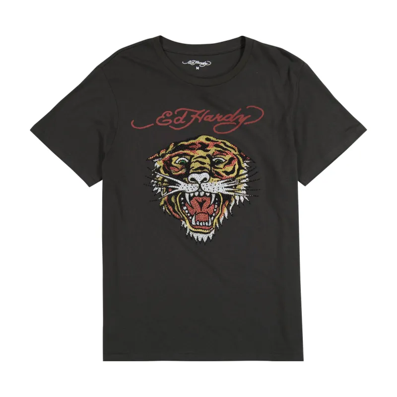 Rhinestone Tiger Tee sold by Ed Hardy