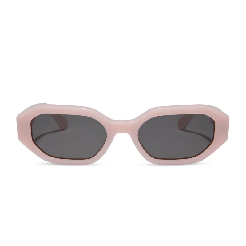 ALLEGRA - PINK VELVET + GREY + POLARIZED SUNGLASSES sold by Diff Eyewear