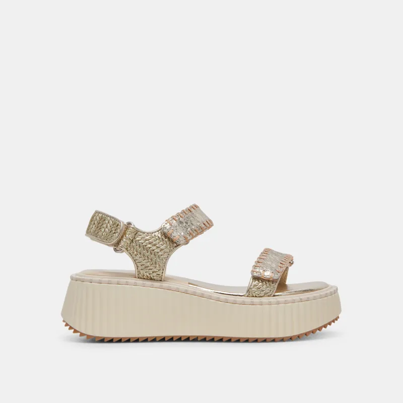 DEBRA SANDALS PLATINUM DISTRESSED LEATHER sold by Dolce Vita